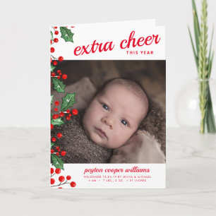 HOLIDAY BABY ANNOUNCEMENT   Christmas Cheer