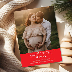 Holiday Baby Announcement Winter Pregnancy Revea