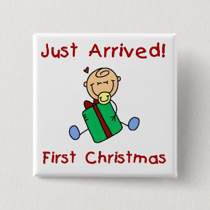 Holiday Baby Boy Just Arrived Tshirts and Gifts 15 Cm Square Badge