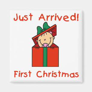 Holiday Baby Girl Just Arrived Tshirts and Gifts Magnet