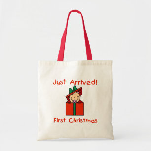 Holiday Baby Girl Just Arrived Tshirts and Gifts Tote Bag
