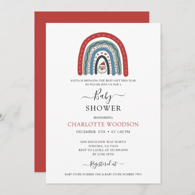 Holiday Baby Shower Invitation (Front/Back)