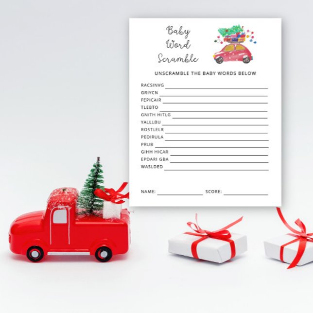 Holiday Baby Word Scramble | Baby Shower Game (Creator Uploaded)