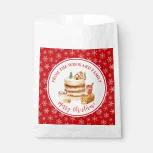 Holiday Baking Christmas Cake Favour Bags