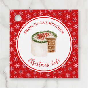 Holiday Baking Christmas Cake Favour Tags