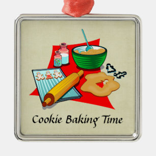 Holiday Baking Christmas Cookies Ingredients Baker Metal Tree Decoration