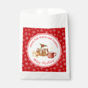 Holiday Baking Christmas Pudding Favour Bags