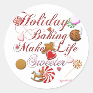 Holiday Baking Classic Round Sticker