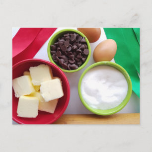 Holiday Baking Ingredients postcard