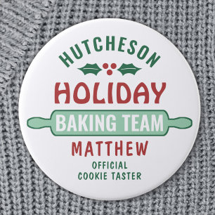 Holiday Baking Team Christmas Cookie Party Cute 7.5 Cm Round Badge