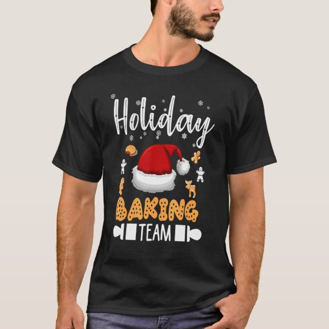Holiday Baking Team Gingerbread Cookie T-Shirt (Front)