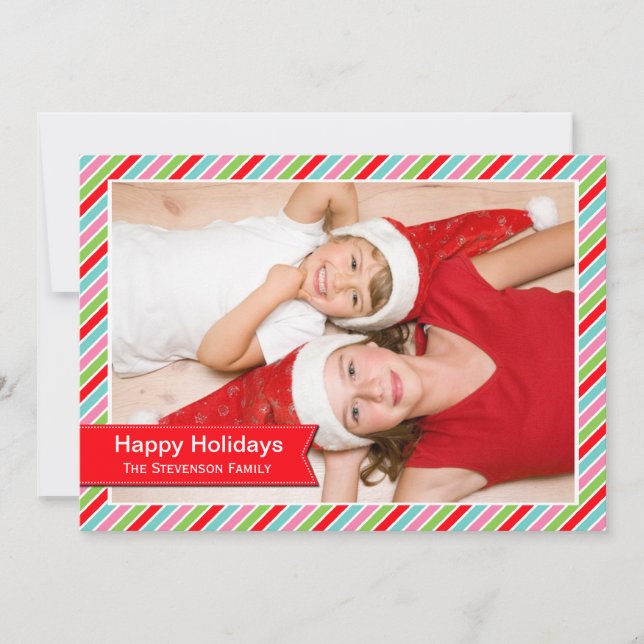Holiday Banner Christmas Card (Front)