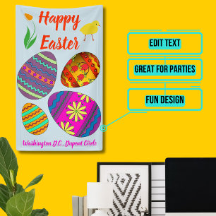 Holiday Banner: Colourful Easter Eggs Banner