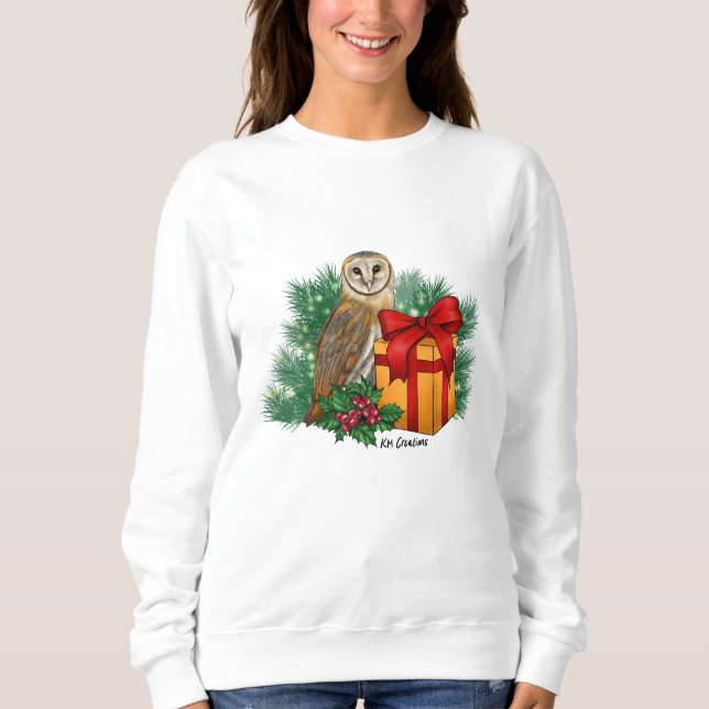 holiday barn owl sweatshirt (Front)