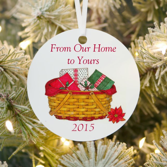 Holiday Basket Christmas Ornament (Insitu)