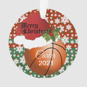 Holiday Basketball Design DIY Name Ornament