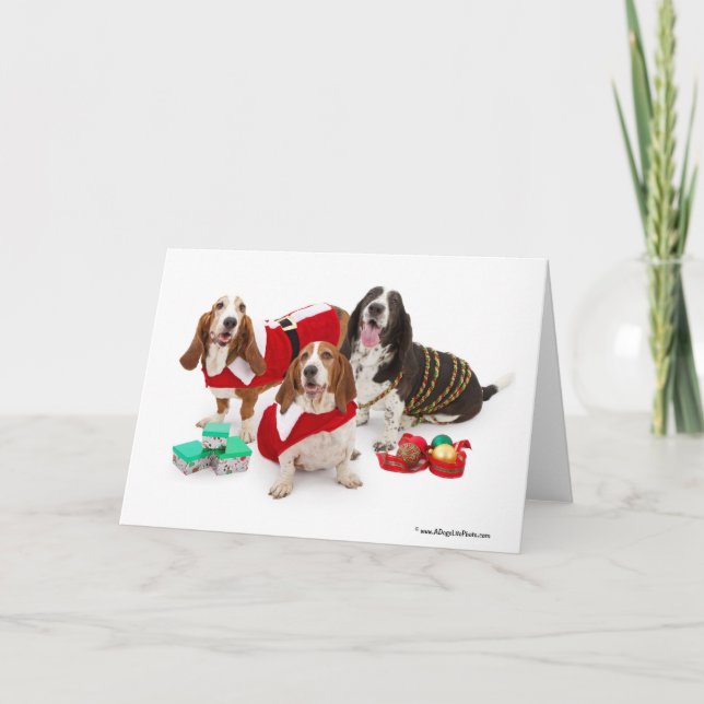 Holiday bassets card (Front)