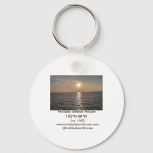 Holiday beach ocean house longitude latitude est.  key ring
