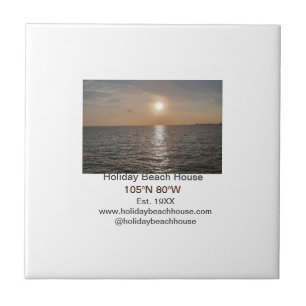 Holiday beach ocean house longitude latitude est.  tile