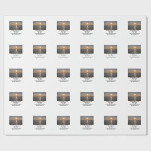 Holiday beach ocean house longitude latitude est.  wrapping paper