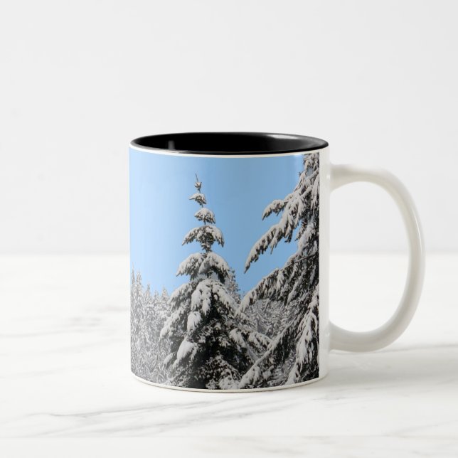 Holiday Beer Mug Festive Winter Forest Beer Glass (Right)
