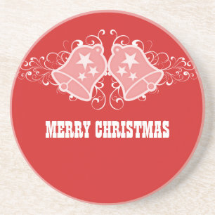 Holiday Bells and Swirls Coaster, Red Coaster