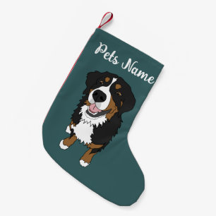 Holiday Bernese Mountain Dog Small Christmas Stocking