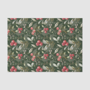 Holiday Berries and Leaves Christmas Tissue Paper