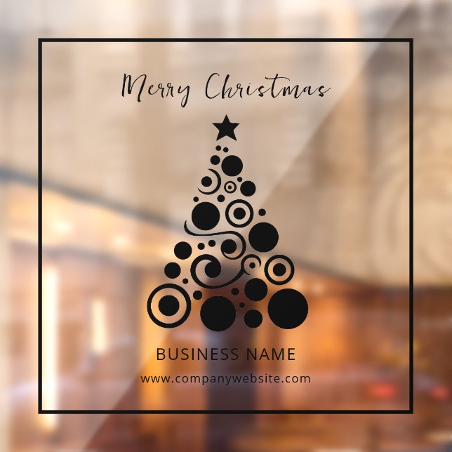 Holiday Black Christmas Tree Window Decoration (Sheet 2)