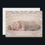 Holiday Blessing Foliage | Birth Announcement<br><div class="desc">Other colours and styles available in our shop! ©Fine & Dandy Paperie</div>