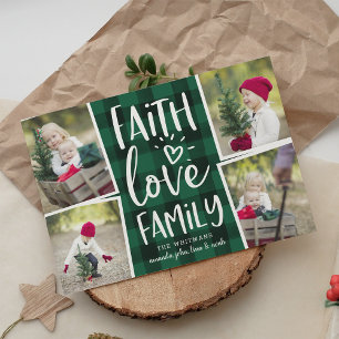 Holiday Blessings   Christmas Photo Collage Card