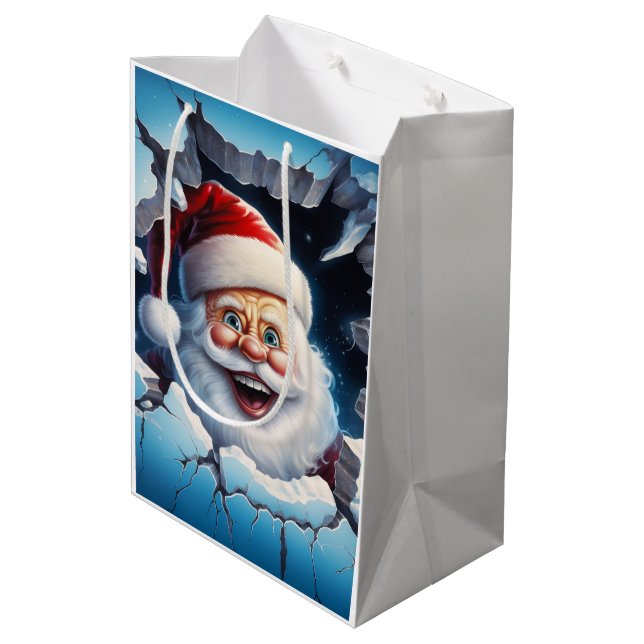 Holiday Blessings Santa Christmas Gift Bags (Back Angled)