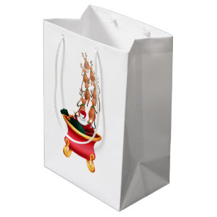 Holiday Blessings Santa Sled Christmas Gift Bags
