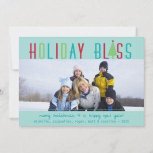 Holiday Bliss Photo Holiday card