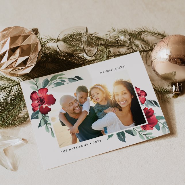 Holiday Blossoms Photo Card (Creator Uploaded)