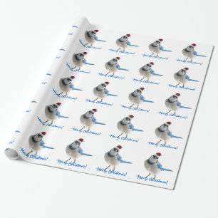 Holiday Blue Jay Wrapping Paper