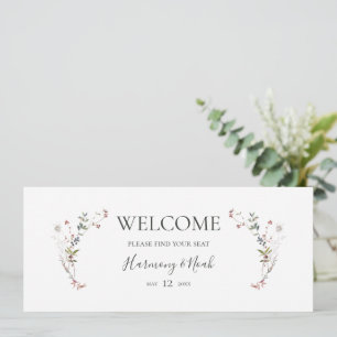 Holiday Botanical   White Seating Chart Header