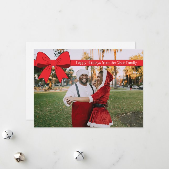 Holiday Bow Card (Front/Back In Situ)