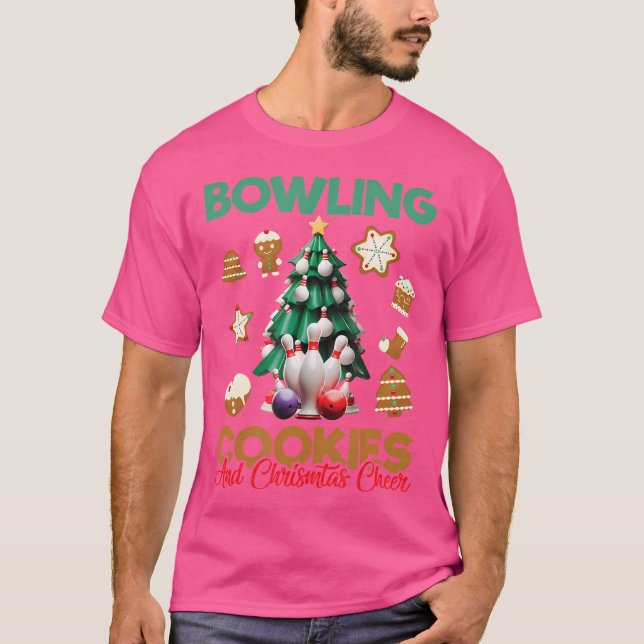 Holiday Bowling Xmas Bowling Team Matching Bowling T-Shirt (Front)