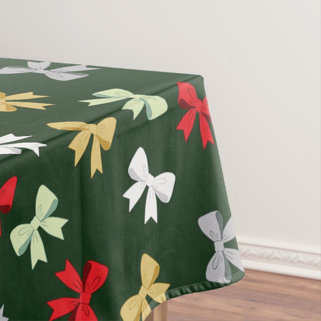 Holiday Bows Tablecloth (In Situ)