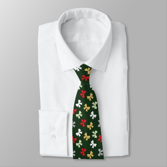 Holiday Bows Tie (Tied)