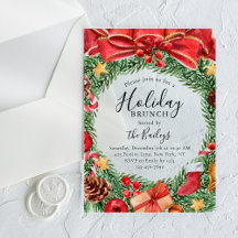Holiday Brunch Chic Floral Christmas Party