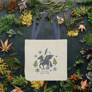 Holiday Buckbeak Winter Graphic Tote Bag