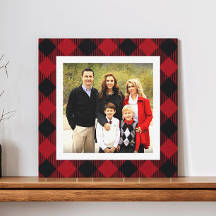 Holiday Buffalo Plaid Photo Canvas Print