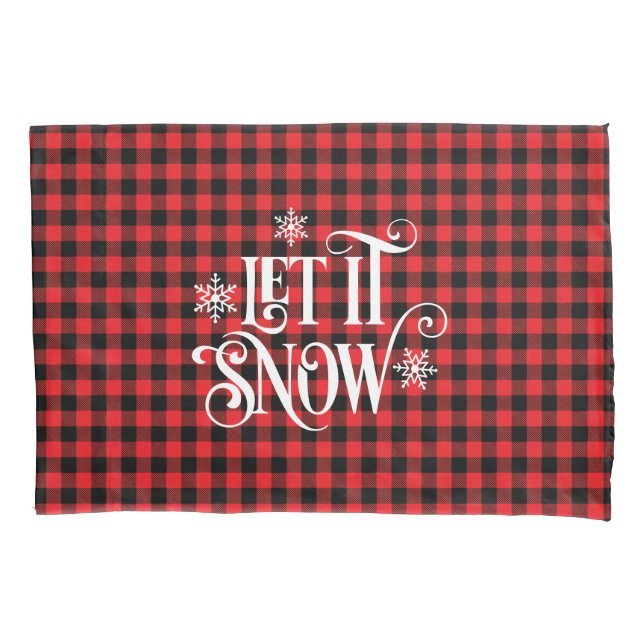 Holiday Buffalo Plaid Pillowcase (Front)