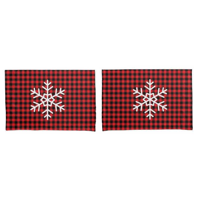 Holiday Buffalo Plaid Pillowcase Pair (Front-Set)