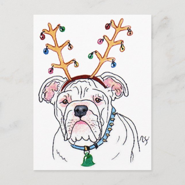 Holiday Bulldog Postcards (Front)