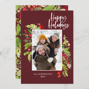 Holiday burgundy foliage traditional rustic photo