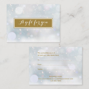 Holiday Business Gift Certificate Snow Scene