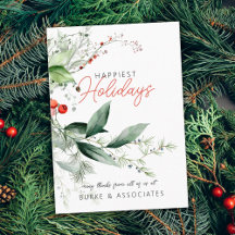 Holiday Business Greenery Personalised